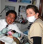 Dr. Tong treating dental patient